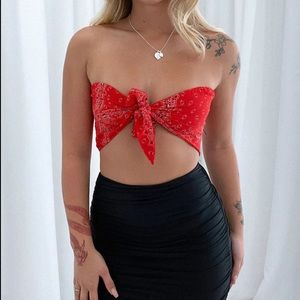 red bandana party top